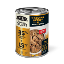 Load image into Gallery viewer, Acana Premium Chunks Poultry Recipe In Bone Broth Canned Dog Food Case 12 x 363g