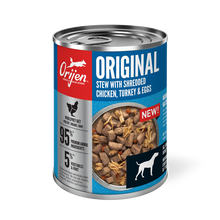 Load image into Gallery viewer, Orijen Premium Stew Original Chicken, Turkey &amp; Eggs Recipe In Bone Broth Canned Dog Food Case 12 x 363g