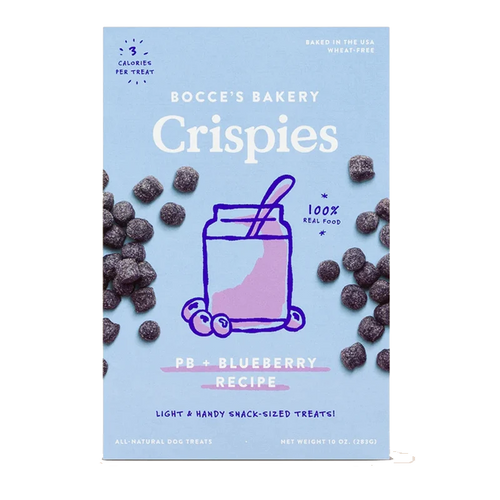 Bocce's Bakery Peanut Butter & Blueberry Crispies Dog Treats