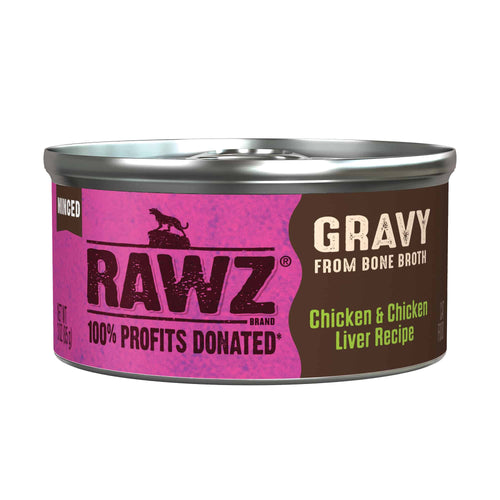 Rawz Gravy Minced Chicken and Chicken Liver Canned Cat Food
