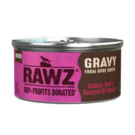 Rawz Gravy Minced Salmon, Beef and Coconut Oil Canned Cat Food Individual 156g SKU 893