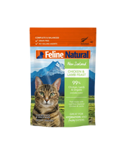 Load image into Gallery viewer, Feline Natural Chicken &amp; Lamb 85g Pouch Cat Food Case 12 x 85g