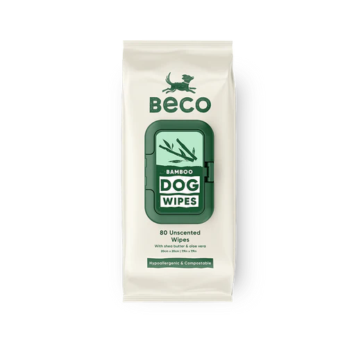 Beco Bamboo Dog Unscented Wipes 80 Pack