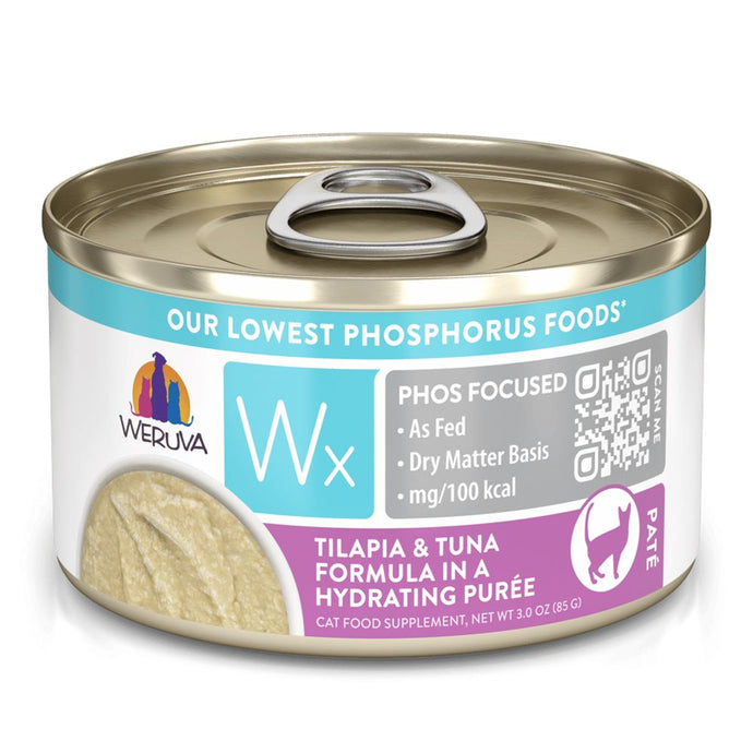 Weruva WX Lowest Phosphorus Tilapia & Tuna In A Hydrating Puree 85g Canned Cat Food