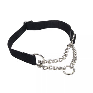 Coastal Adjustable Martingale Check Training Black Dog Collar