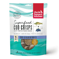 Honest Kitchen 85g Superfood Cod Crisps Blueberry Dog Treats