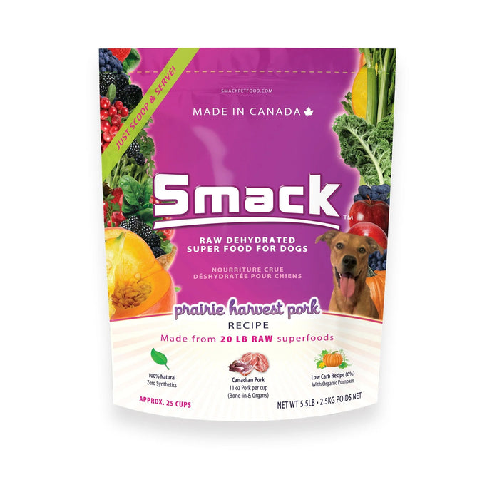 Smack Prairie Harvest Pork Raw Dehydrated Dog Food