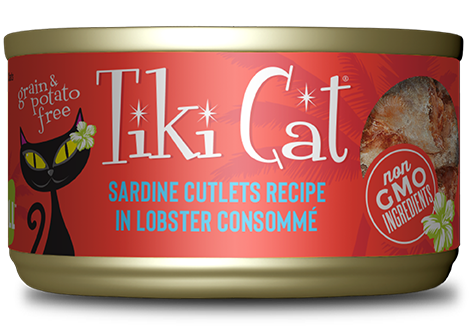 Tiki Cat Bora Bora Grill Sardine Cutlets in Lobster Consomme Canned Cat Food