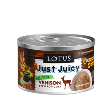 Load image into Gallery viewer, Lotus 150g Grain-Free Just Juicy Venison Stew Canned Cat Food