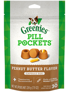Pill Pockets Peanut Butter Caps Dog Treats