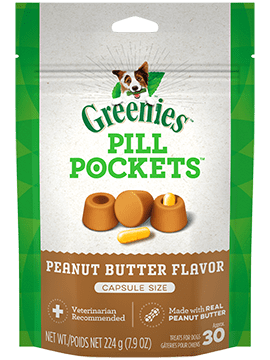 Pill Pockets Peanut Butter Caps Dog Treats