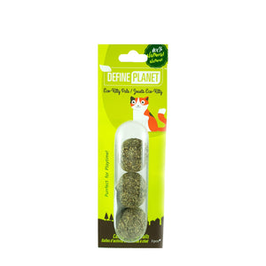 Define Planet Catnip Active Balls 3 Pack Cat Toy Critters Pet