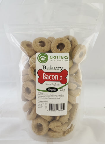 Critters Bakery Bacon Organic Dog Biscuits