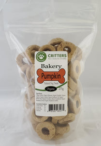 Critters Bakery Pumpkin Organic Dog Biscuits