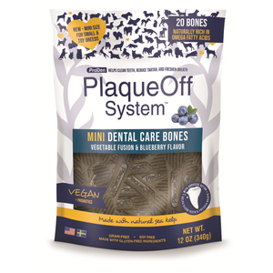 PlaqueOff Mini Dental Bones Vegetable & Blueberry 340g