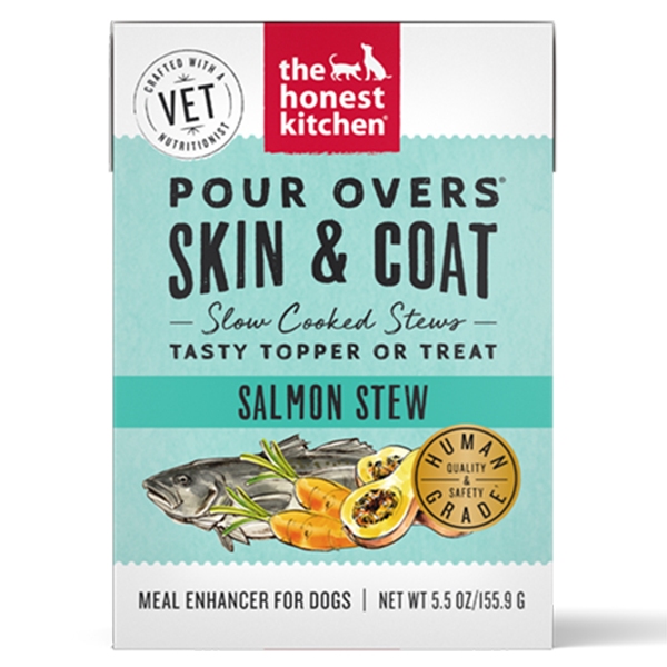 Honest Kitchen Skin & Coat Salmon Stew Pour Over Dog Food Topper