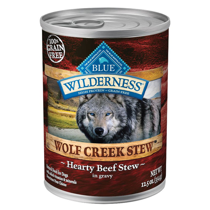 Blue Buffalo Wilderness Grain Free Wolf Creek Stews Beef Adult Canned Dog Food