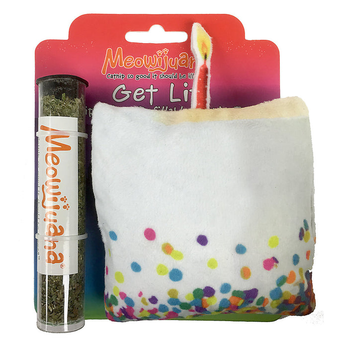 Meowijuana Get Lit Birthday Refillable Catnip Cat Toy