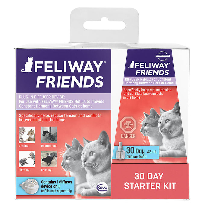 Feliway Friends Plug-In Calming Diffuser & Refill 30 Day Starter Kit 48ml for Cats