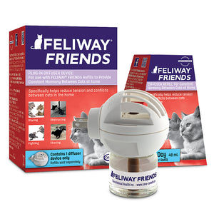 Feliway Friends Plug-In Calming Diffuser & Refill 30 Day Starter Kit 48ml for Cats