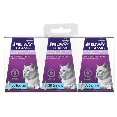 Feliway Classic Calming Diffuser Refill 48ml 3 Pack for Cats