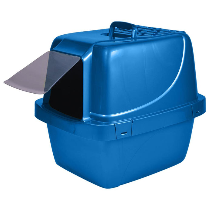 Van Ness Enclosed Litter Pan XGiant Blue Cat Litter Box