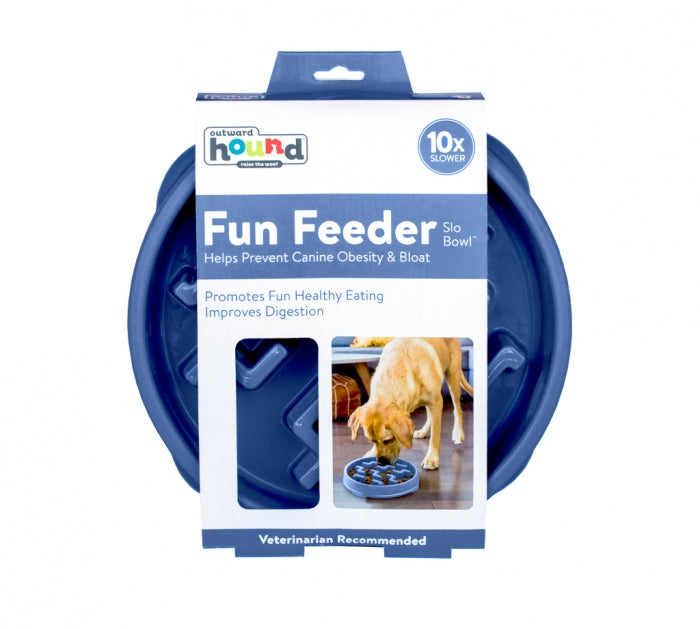 Outward Hound Fun Slow Feeder Blue – Critters Pet Health Store