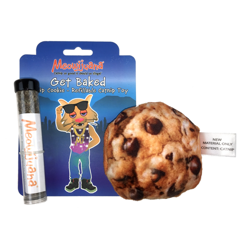 Meowijuana Get Baked Cookie Refillable Catnip Cat Toy