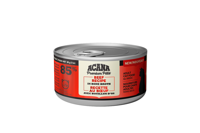 Acana Beef In Bone Broth Premium Pate 85g Canned Cat Food