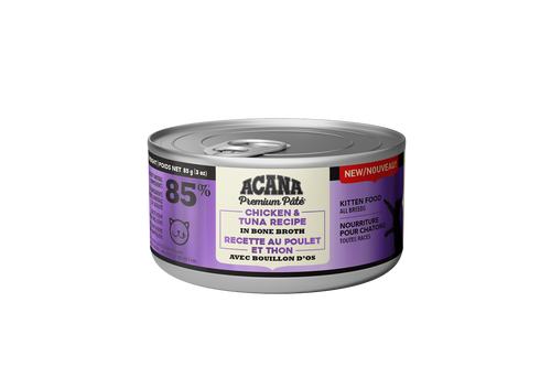 Acana Chicken & Tuna In Bone Broth Premium Pate 85g Canned Kitten Cat Food