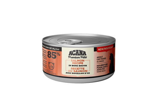 Acana Salmon In Bone Broth Premium Pate 85g Canned Cat Food