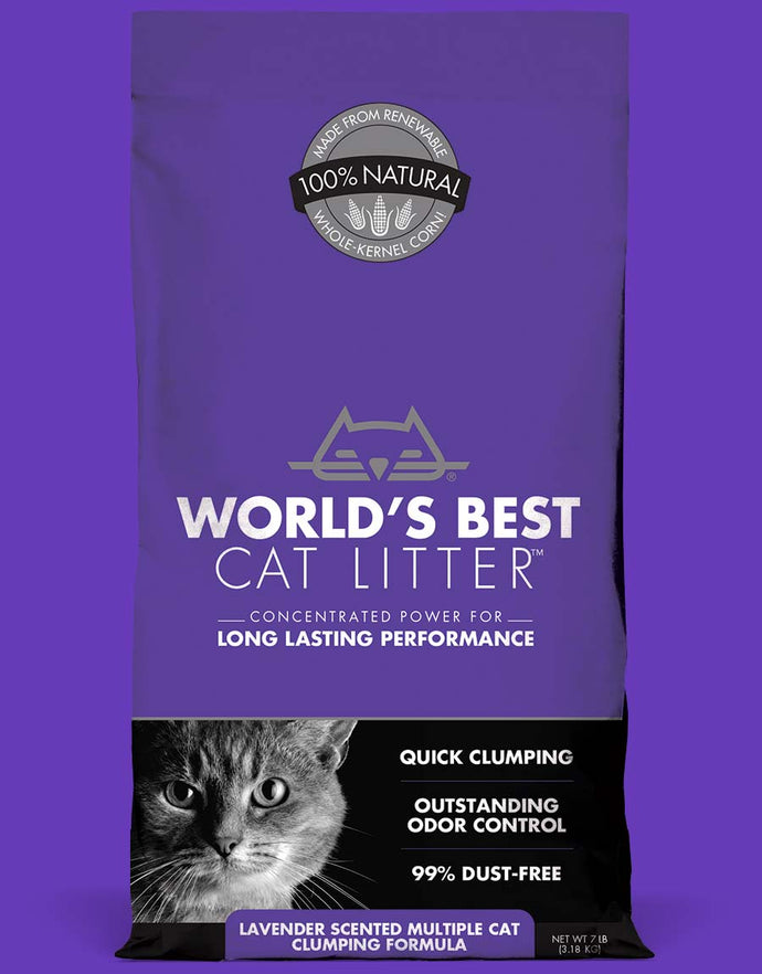 Worlds Best Long Lasting Multi-Cat Lavender Scented Cat Litter