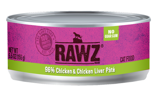 Rawz Chicken & Chicken Liver Pate Canned Cat Food