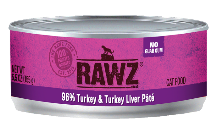 Rawz Turkey & Turkey Liver Pate Canned Cat Food