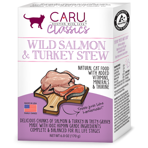 Caru Classics Wild Salmon & Turkey Stew Cat Food
