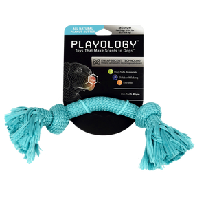 Playology Dri-Tech Scented Rope Peanut Butter Dog Toy