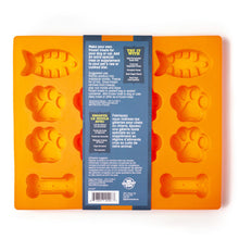 Load image into Gallery viewer, Big Country Raw Frozen Treat Mold - Fish, Paw &amp; Bone Shape - Large ORANGE