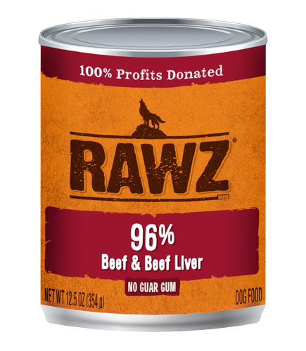 Rawz Beef & Beef Liver Canned Dog Food