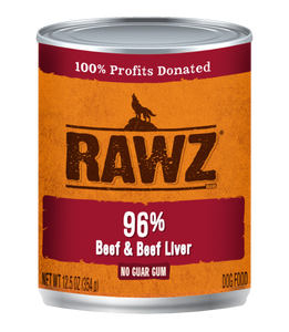 Rawz Beef & Beef Liver Canned Dog Food