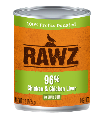 Rawz Chicken & Chicken Liver Canned Dog Food