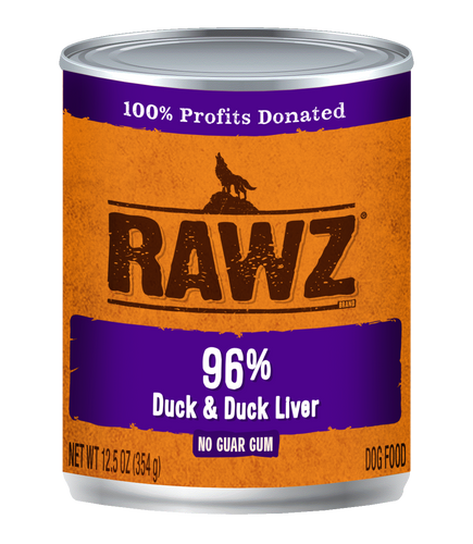 Rawz Duck & Duck Liver Canned Dog Food
