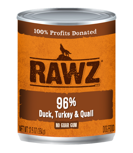 Rawz Duck, Turkey & Quail Canned Dog Food