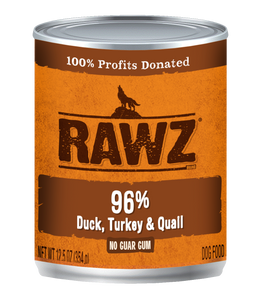 Rawz Duck, Turkey & Quail Canned Dog Food