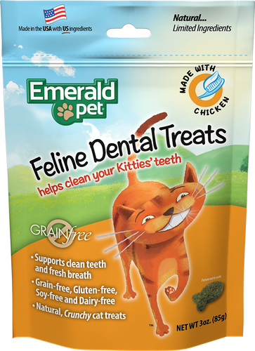 Emerald Pet Feline Dental Treats Chicken 85g Cat Treats