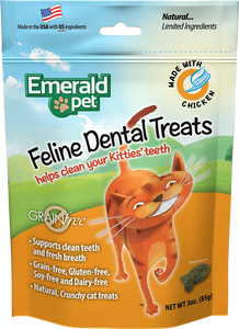 Emerald Pet Feline Dental Treats Chicken 85g Cat Treats