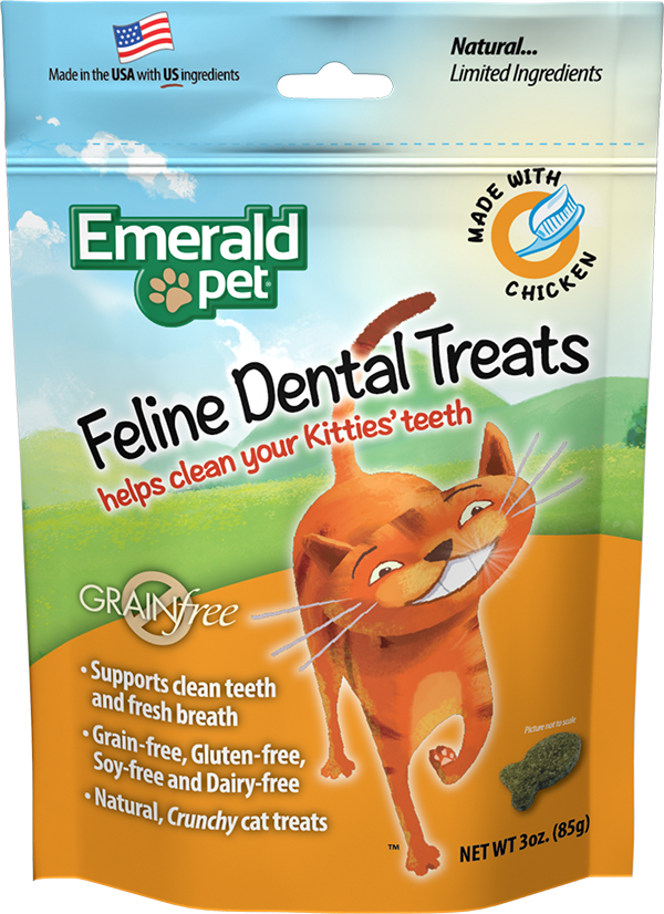 Emerald Pet Feline Dental Treats Chicken 85g Cat Treats
