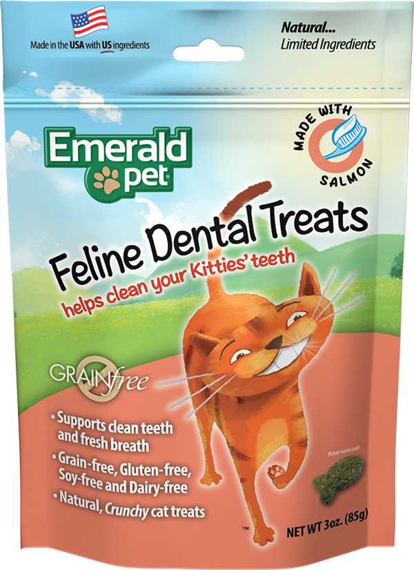 Emerald Pet Feline Dental Treats Salmon 85g Cat Treats