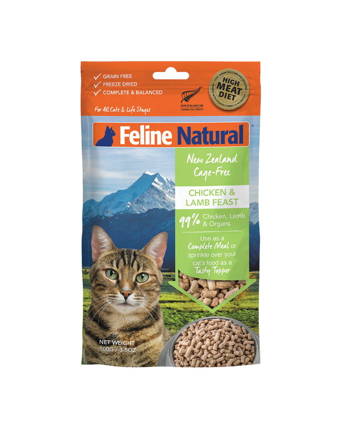 Feline Natural Freeze Dried Chicken & Lamb 320g Cat Food