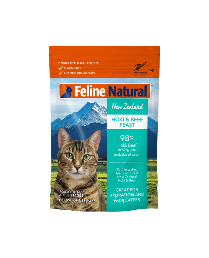 Feline Natural Hoki & Beef Feast 85g Pouch Cat Food