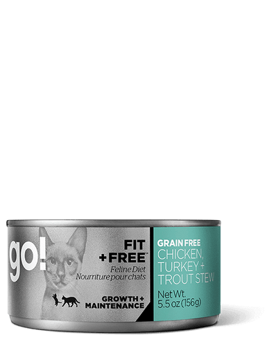 GO Fit & Free Chicken, Turkey & Trout Stew Grain Free Canned Cat Food - Manufacturer Discontinued